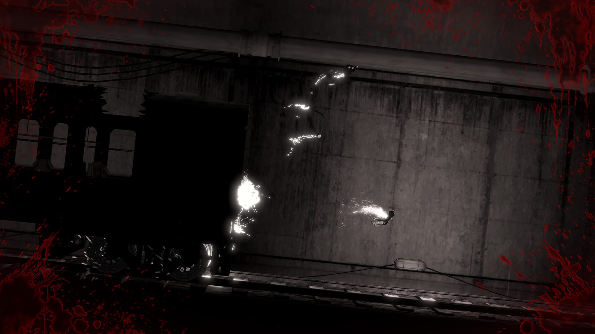 Screenshot of The Missing. J.J. is hit by a train, causing her decapitation.