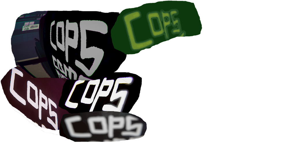 a collage of various pictures of the word 'cops'